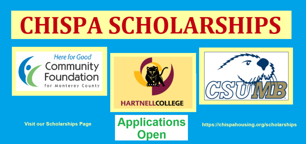 Scholarship application period is here! https://chispahousing.org/scholarships/